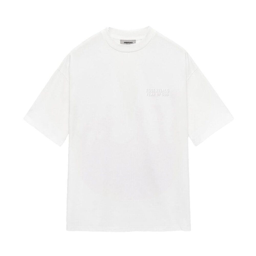 ESSENTIALS Flocked Small Letters Short T-shirt